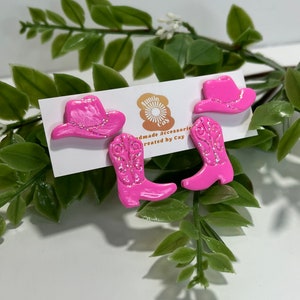 NEWEI Cowgirl Western Earrings - Acrylic Boots & Hat Dangle Earrings For Women, Country Festival - View #7