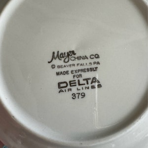 Delta Airlines Tableware USA Delta Bread Dessert Plates First Class ...