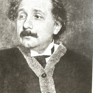 Pomegranate Publications Postcard Photographic Print Albert Einstein Engraving by Rose Weiser Photo Print Decor Collectible Postcards