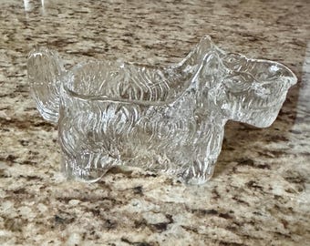 Vintage Scottish Terrier Glass Creamer: Mid-Century Dog Pitcher