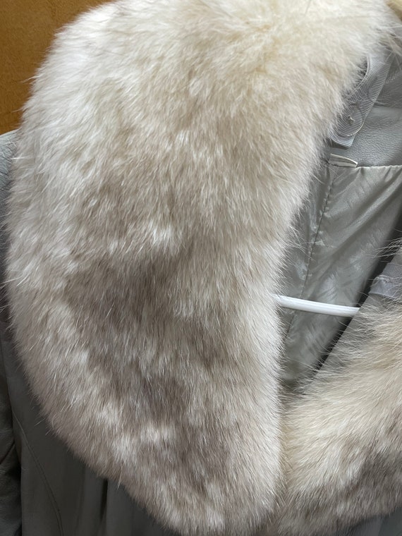 Vintage Ladies Lamb Skin Fox Fur Collar Over Coat… - image 10