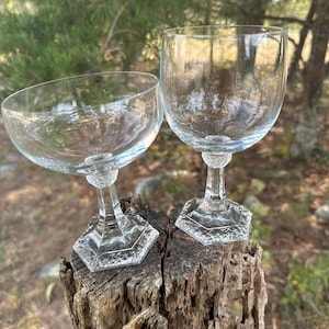 German Crystal Wine Glass and Champagne Glass Maria By Rosenthal Group Germany Classic Rose Collection Barware Set of 2 T23
