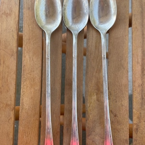 Royal Saxony International Silverware Tea Spoons Silver Plate Vintage 1935 Silver Plate Flatware Set of 3 READ DETAIL #B6B