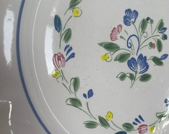 Floral Expressions Hearthside Dinnerware White Blue Trim Floral Pattern Sold by the Piece #B7B READ DETAIL