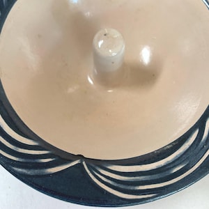Vintage Red Clay Apple Baker Paris Maine Original Apple Baking Bowl Stoneware Baking Dish Gray Blue Terra-cotta Bakeware, #C1