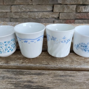Kubki do kawy Corning Ware Corelle Kubki do kawy Corning Ware Blue Floral Kubki zamienne do mieszania i dopasowywania