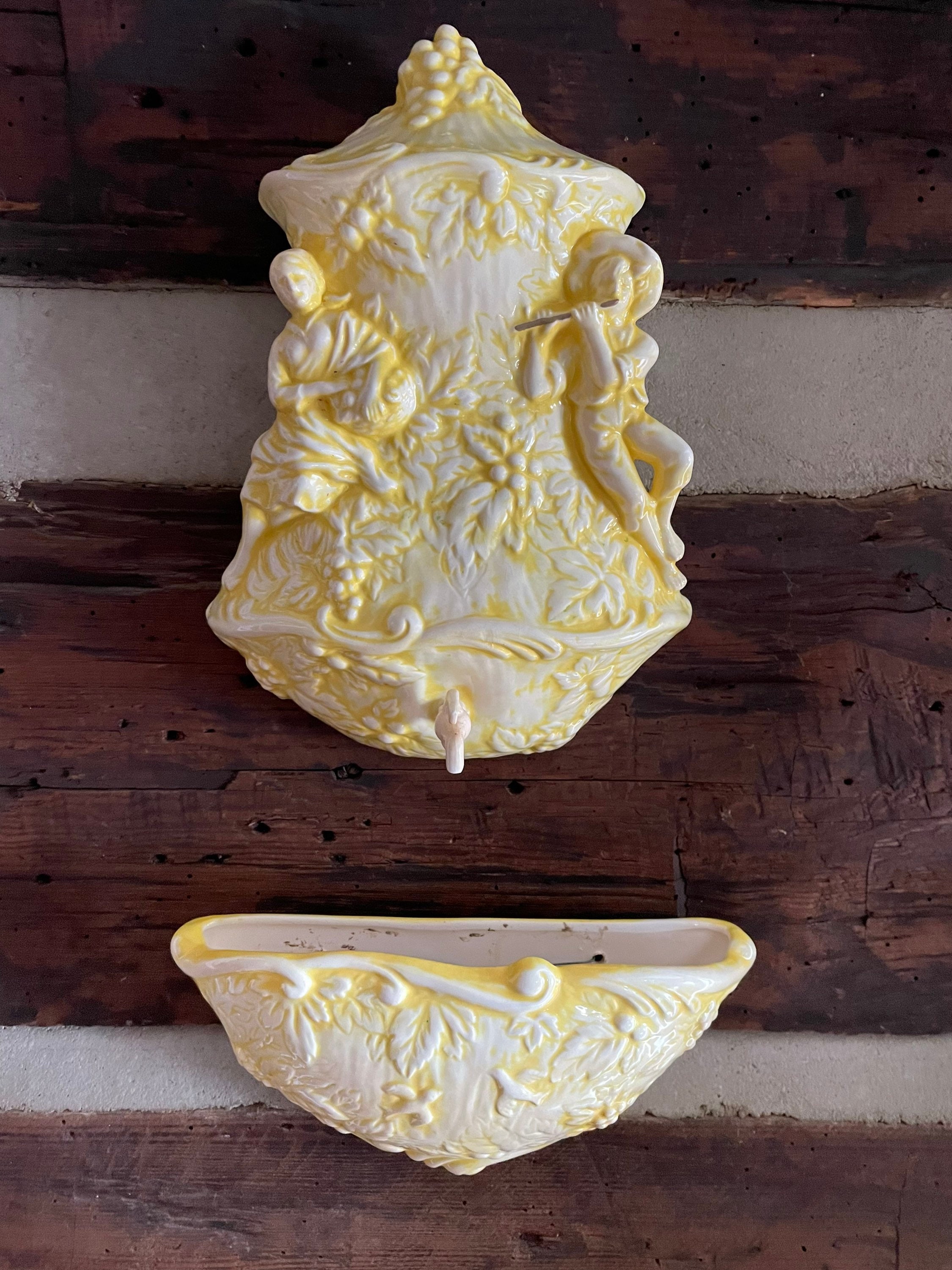 Pair Made in Italy Molds, Bassano Ceramiche Molds, Hand Painted Molds,  Italian Ceramic Molds, Decorative Molds, Hand Painted Porcelain Molds 
