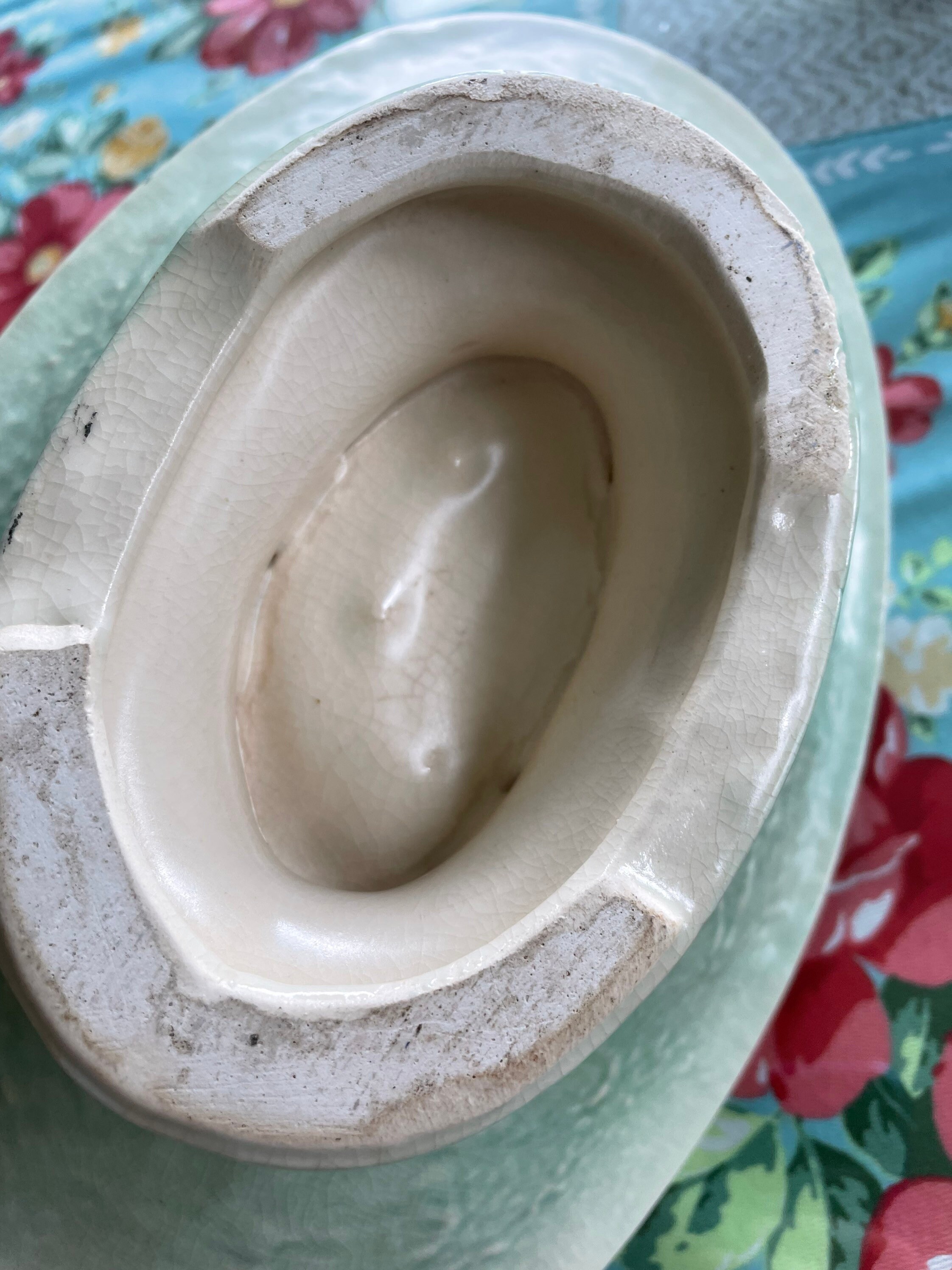 Vintage Pottery Bowl Console Table Bowl Pedestal Compote Etsy