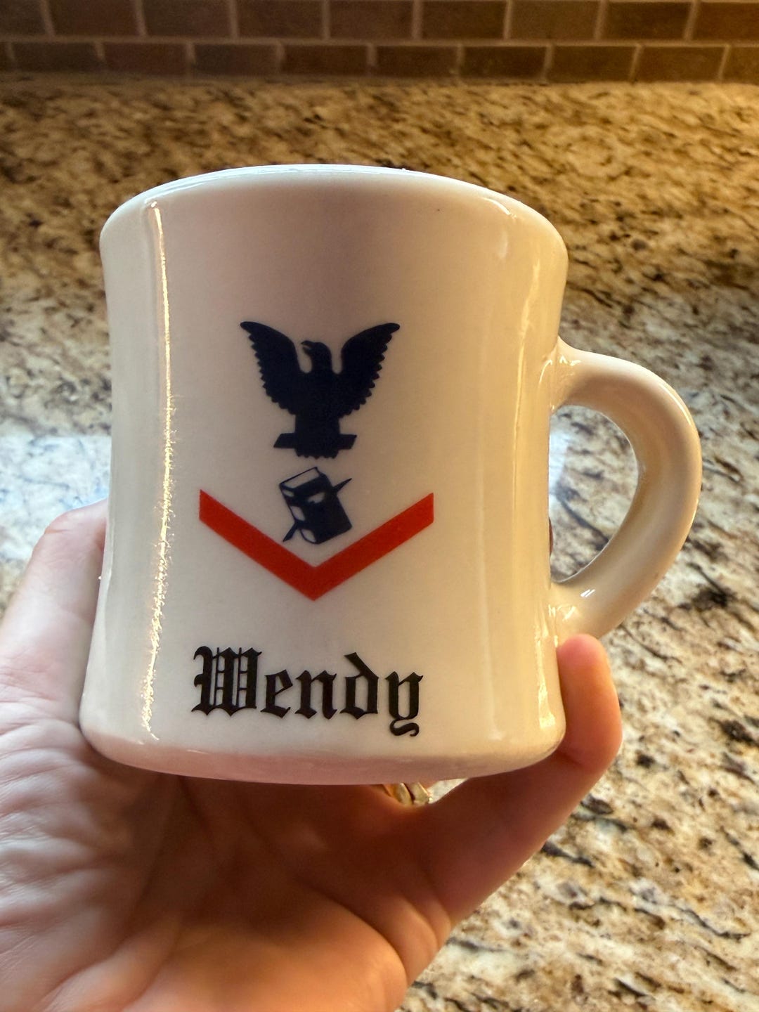 Vintage Victor Diner Mug U S Navy Personalized Wendy Personnel Support Vintage Victor Diner Mug U S Navy Personalized Wendy Personnel Support