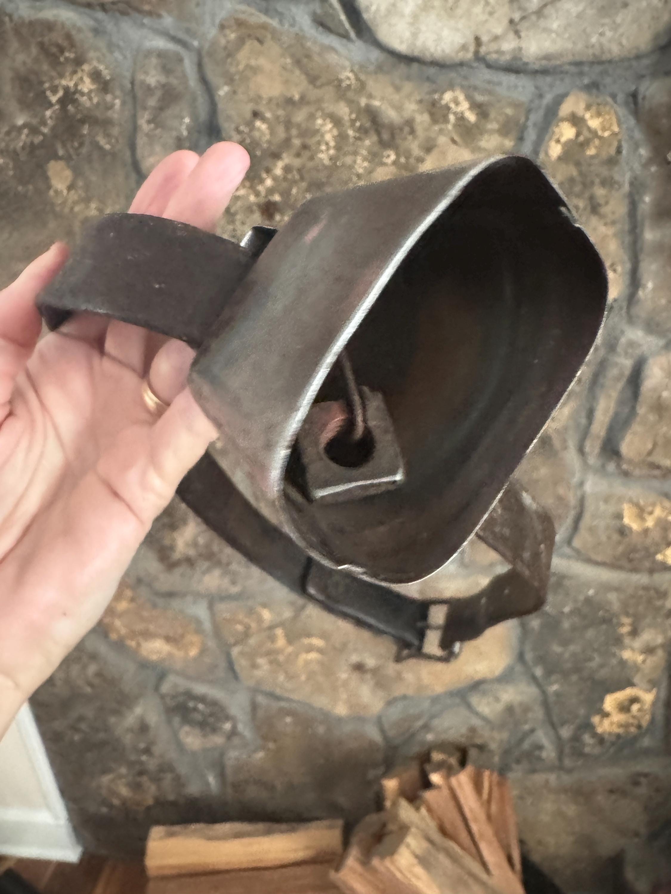 Vintage Handmade Cow Bell Rustic Farmhouse Decor With Leather Collar - Etsy