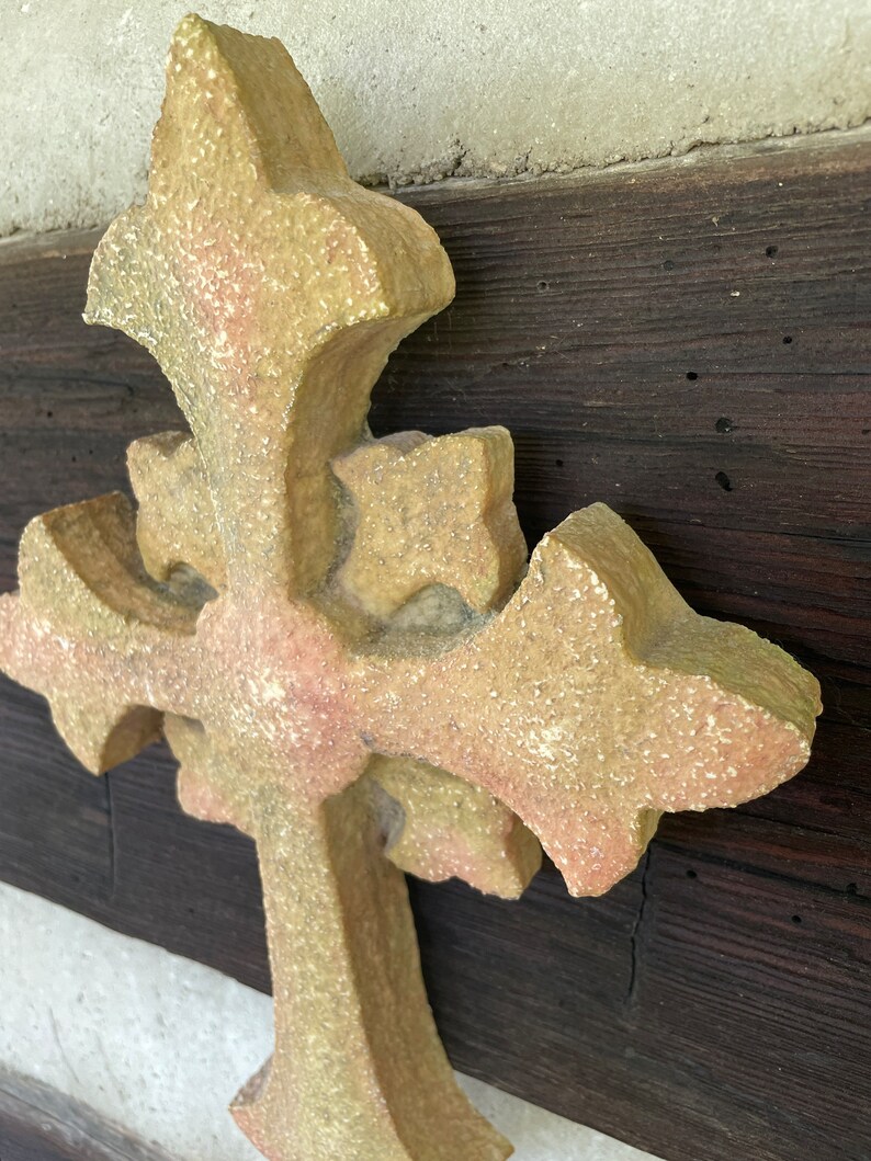 Hayes Parker Sand Art Cross Artist Signed Religious Wall Etsy