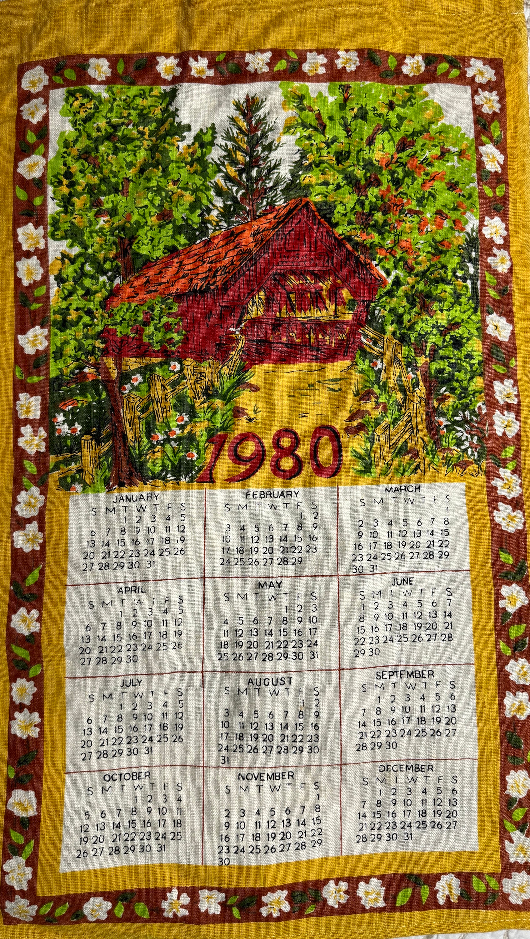 1980 Calendar - Etsy