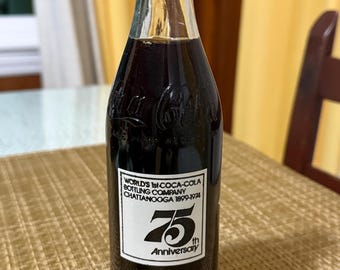 1974 Commemorative Coca-cola 75th Anniversary Unopened Bottle 1899