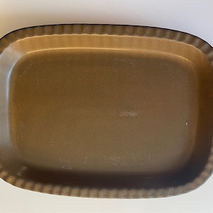 Vintage Gerzit Studio Pottery Platters: Chocolate Brown Stoneware Trays, Set of 2