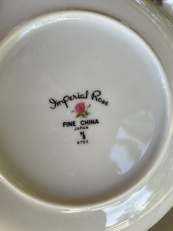 食器 rosa Imperial Rose China Dinnerware Set for 4: Pink Roses, Silver Trim