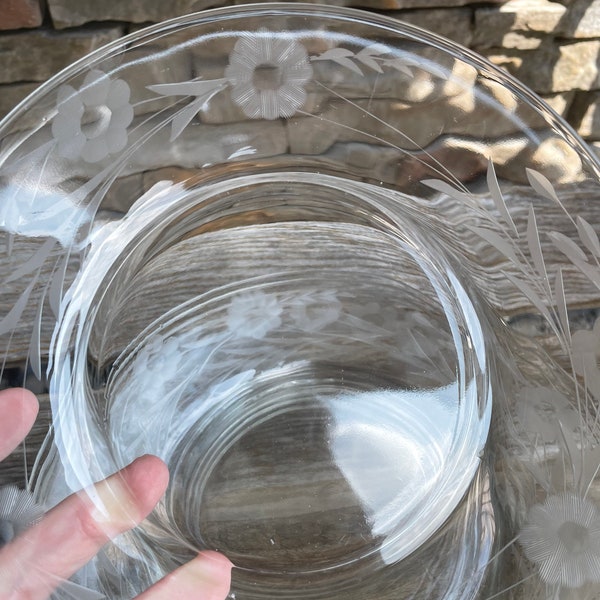 Etched Glass Plates Etsy