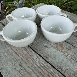 Diner Cups Trenle Blake Vitrified China West Virginia Restaurant Diner Ware Coffee Mugs Vintage Mid Century Cups Set of 4 #LS