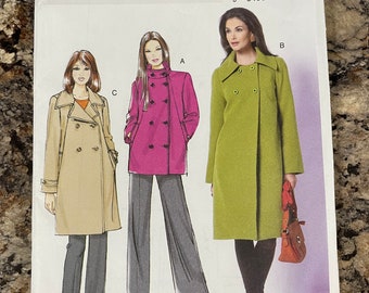 Butterick B5823 Coat Pattern Out of Print Loose Fitting Double Breasted Jacket Overcoat Pattern Size Medium READ DETAIL