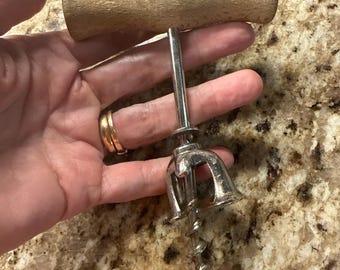 Sacacorchos italiano vintage, abridor de botellas de vino, mango de madera en forma de estrella, herramienta de bar.