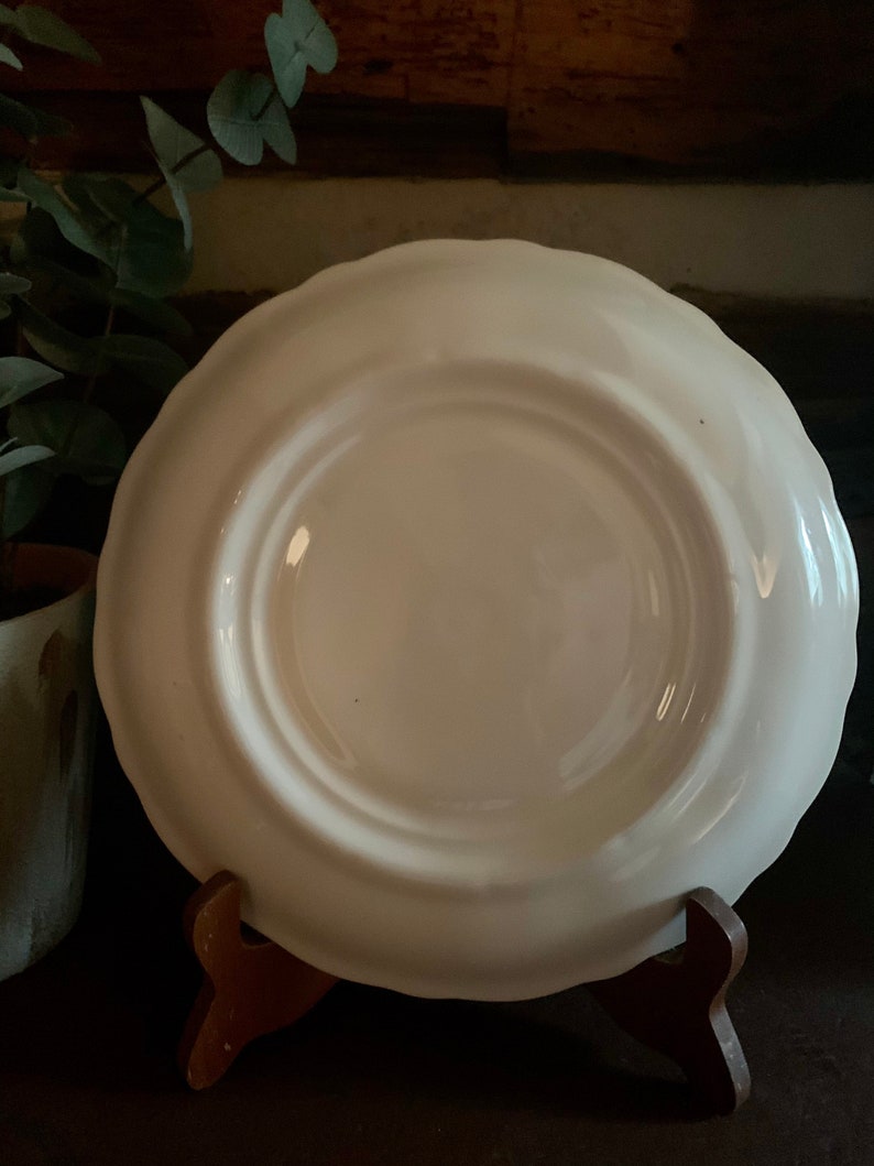 Steubenville USA Pottery Fairlane Pink Blue Floral #A Vintage 1950s Holds 12 Eggs 9\u201d Deviled Egg Platter
