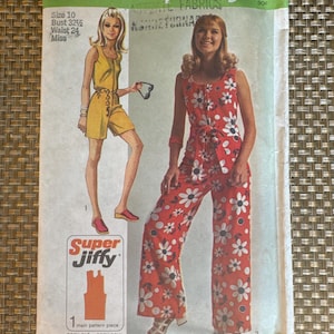 Women’s Jumper Pattern  Simplicity Super Jiffy  8787 Vintage 1970s Clothes Sewing Pattern Home Decor Seamstress Gift Used Pattern Size 10 T4