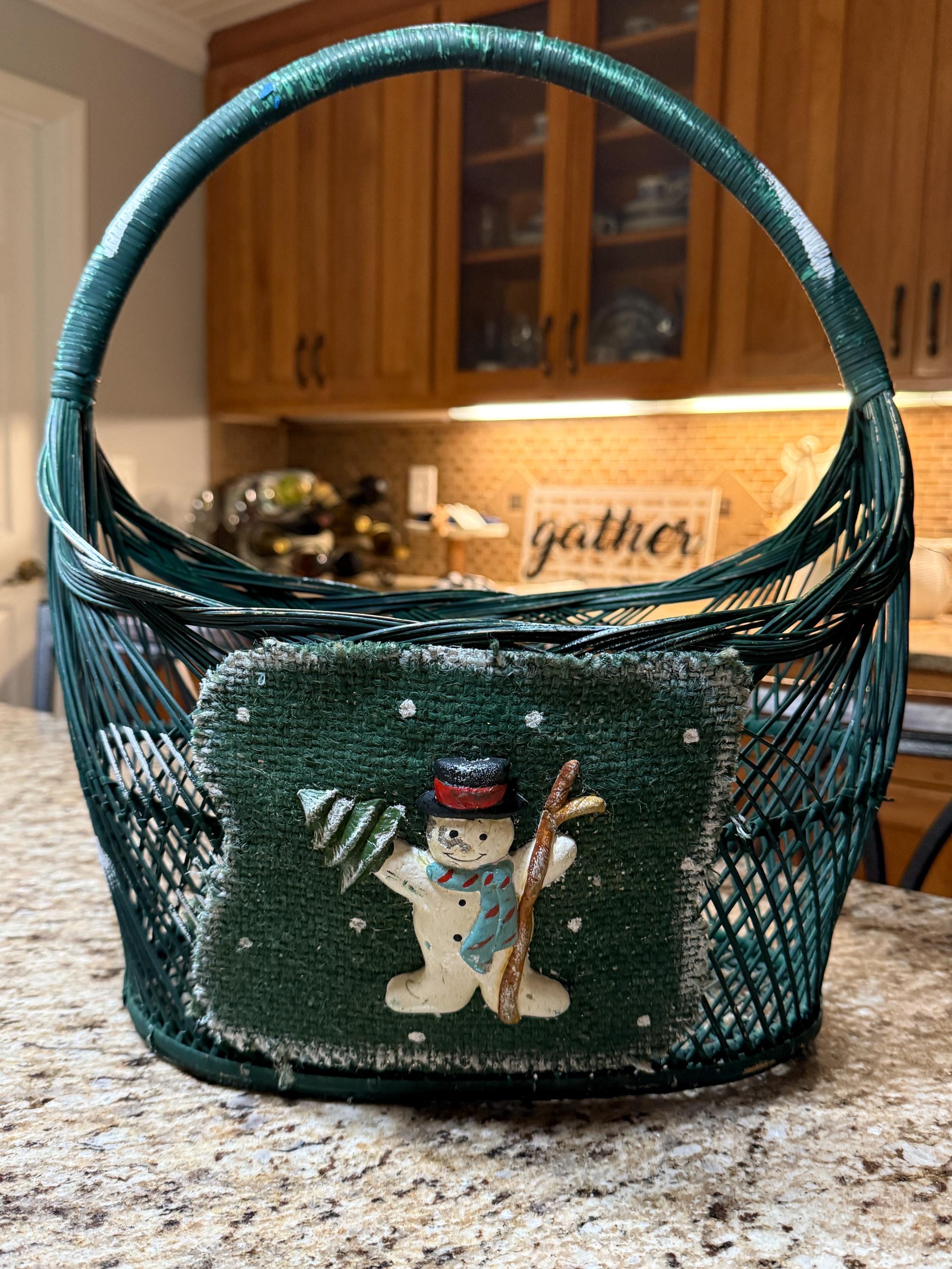 Snowman Longaberger Basket - Etsy