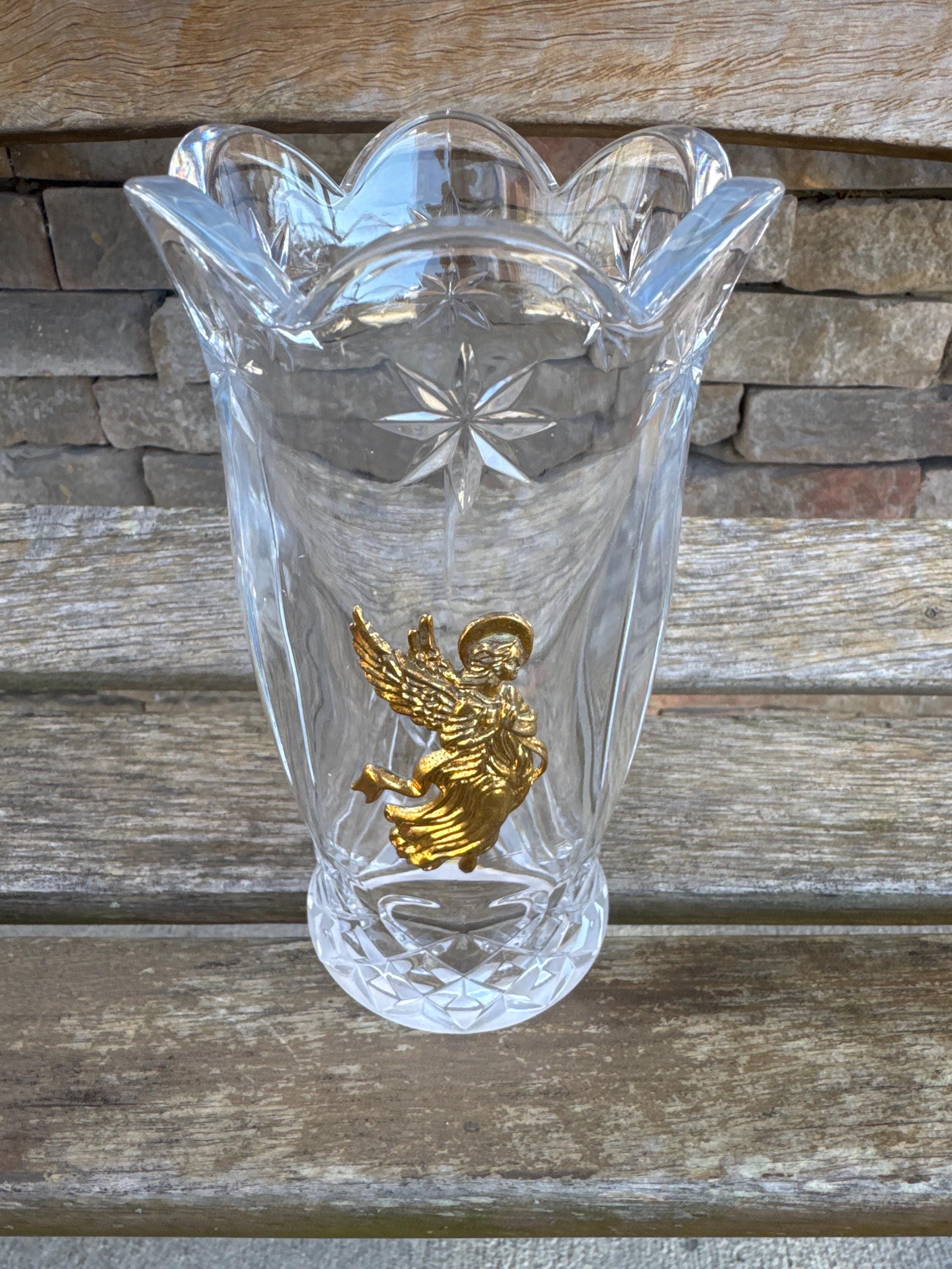 ヴィンテージ ボヘミアン リードクリスタル キャンドルホルダー