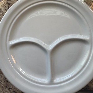 Shenango China Restaurant Ware Divided Grill Plates White Diner Ware Vintage 1950’s New Castle, PA Dinner Plates Set of 3, READ DETAIL