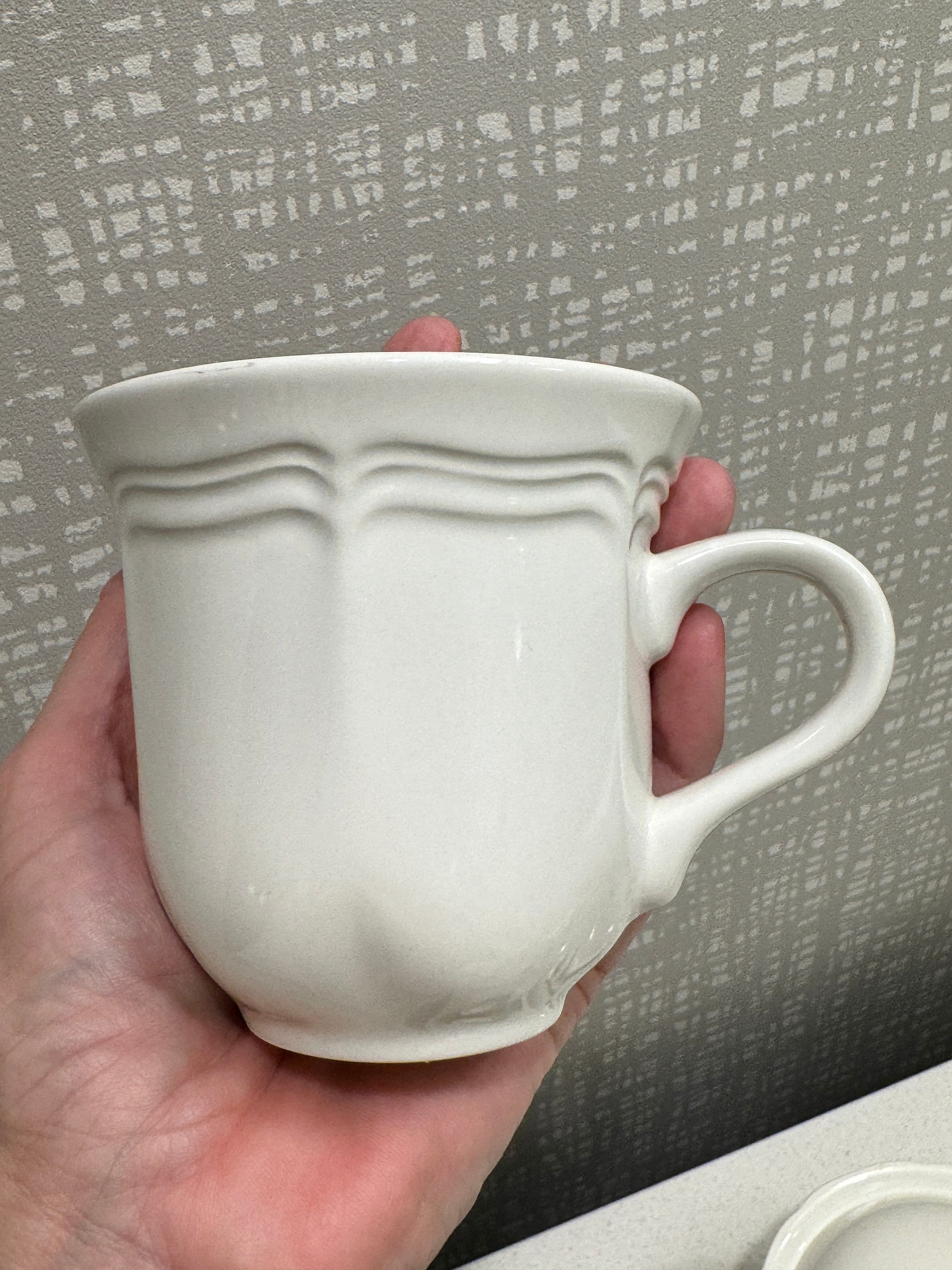 Mikasa French Countryside Creamer, Sugar Bowl, and Coffee Cups Set