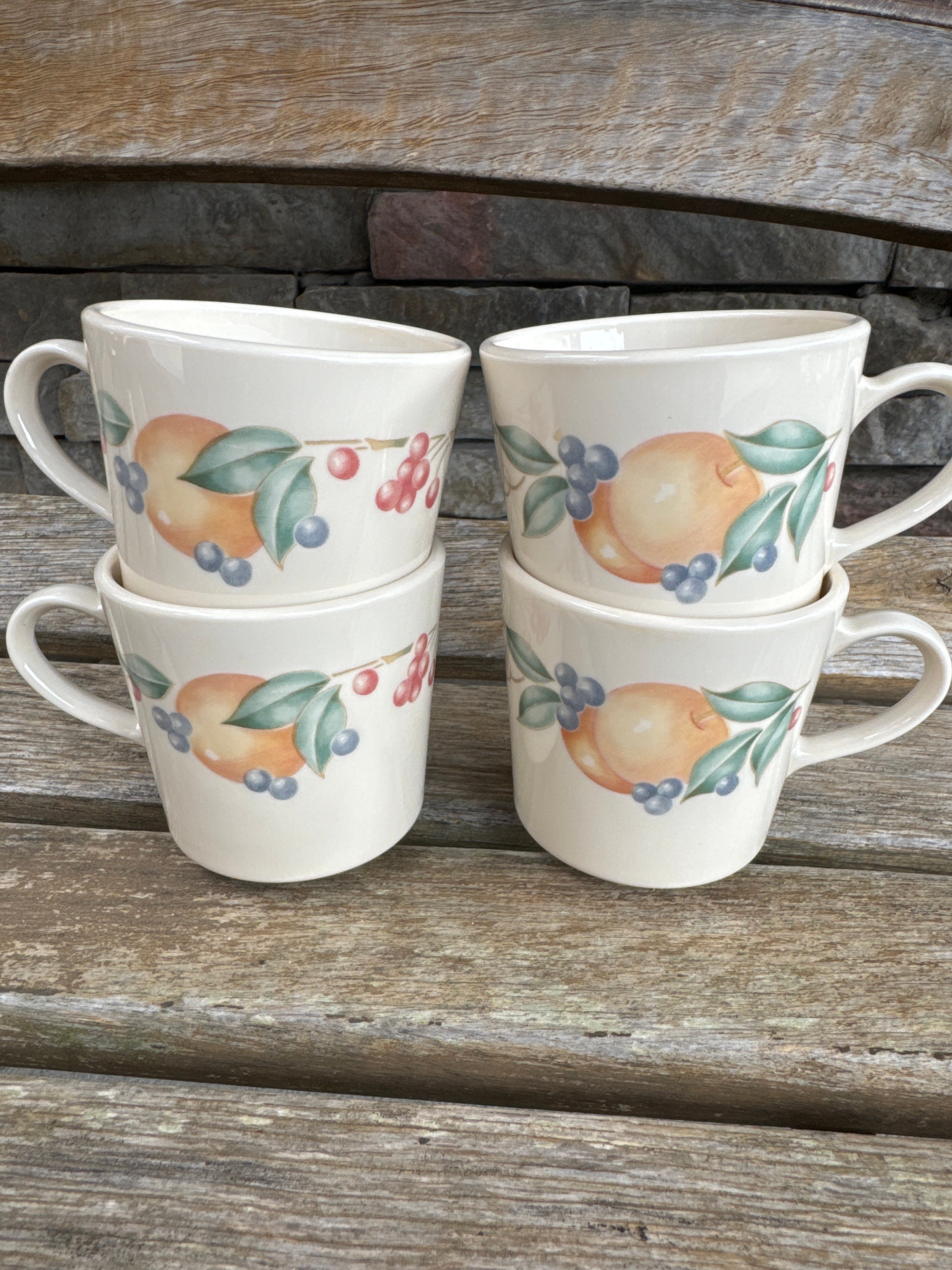 Corelle Corning Ware Abundance Fruit Coffee Cups Corning Ware