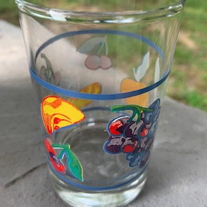 Libbey Crisa Obstkorb Glas: Vintage Saft oder Wasser Glas