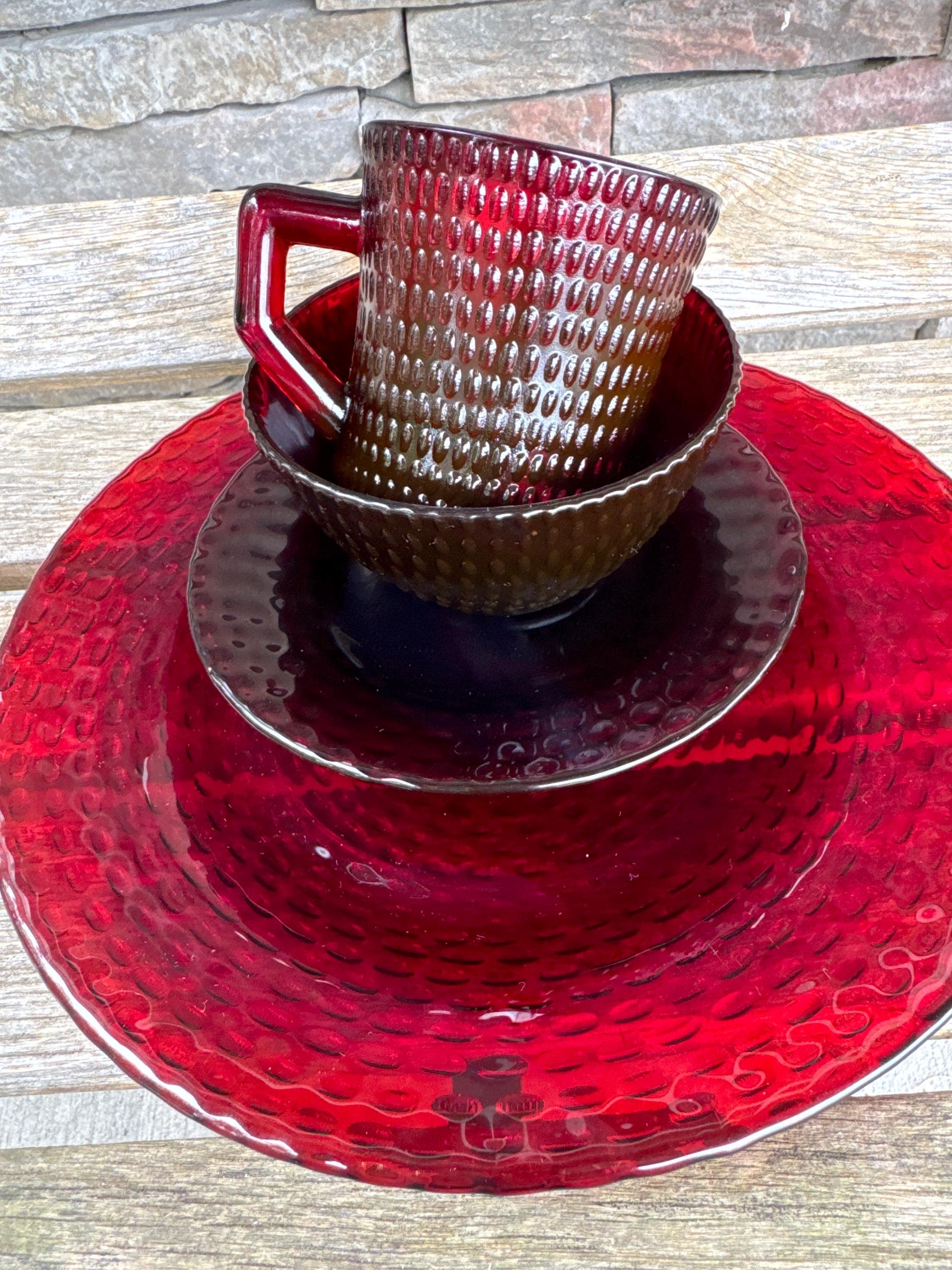 Mosaïque De Verre Rouge Rubis - Résine, 327x302mm, Brillant - Pour Salle De Bain - Mosaik-Netzwerk