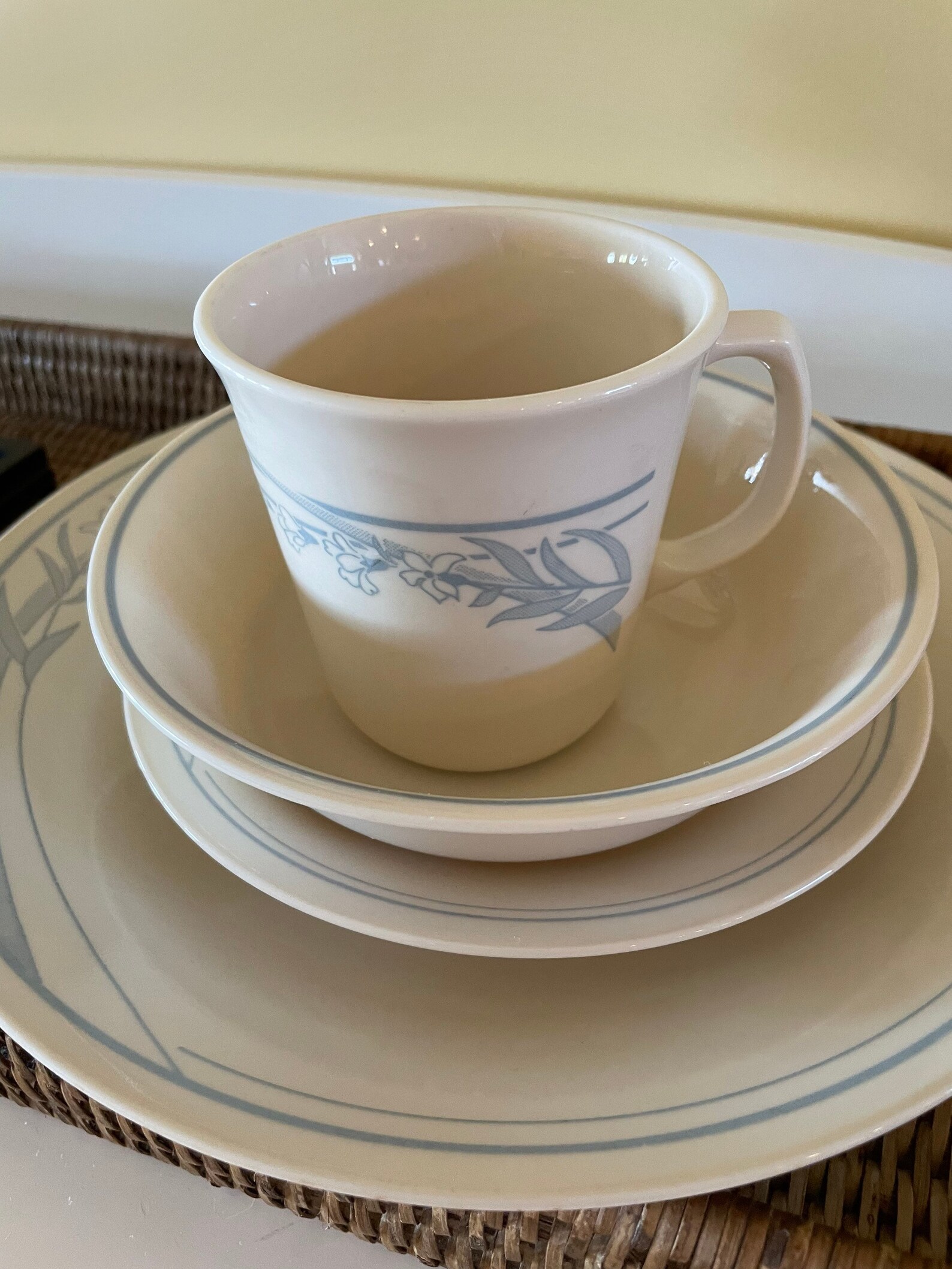 Corelle Blue Lily Dinnerware Vintage Corning Corelle Light Etsy