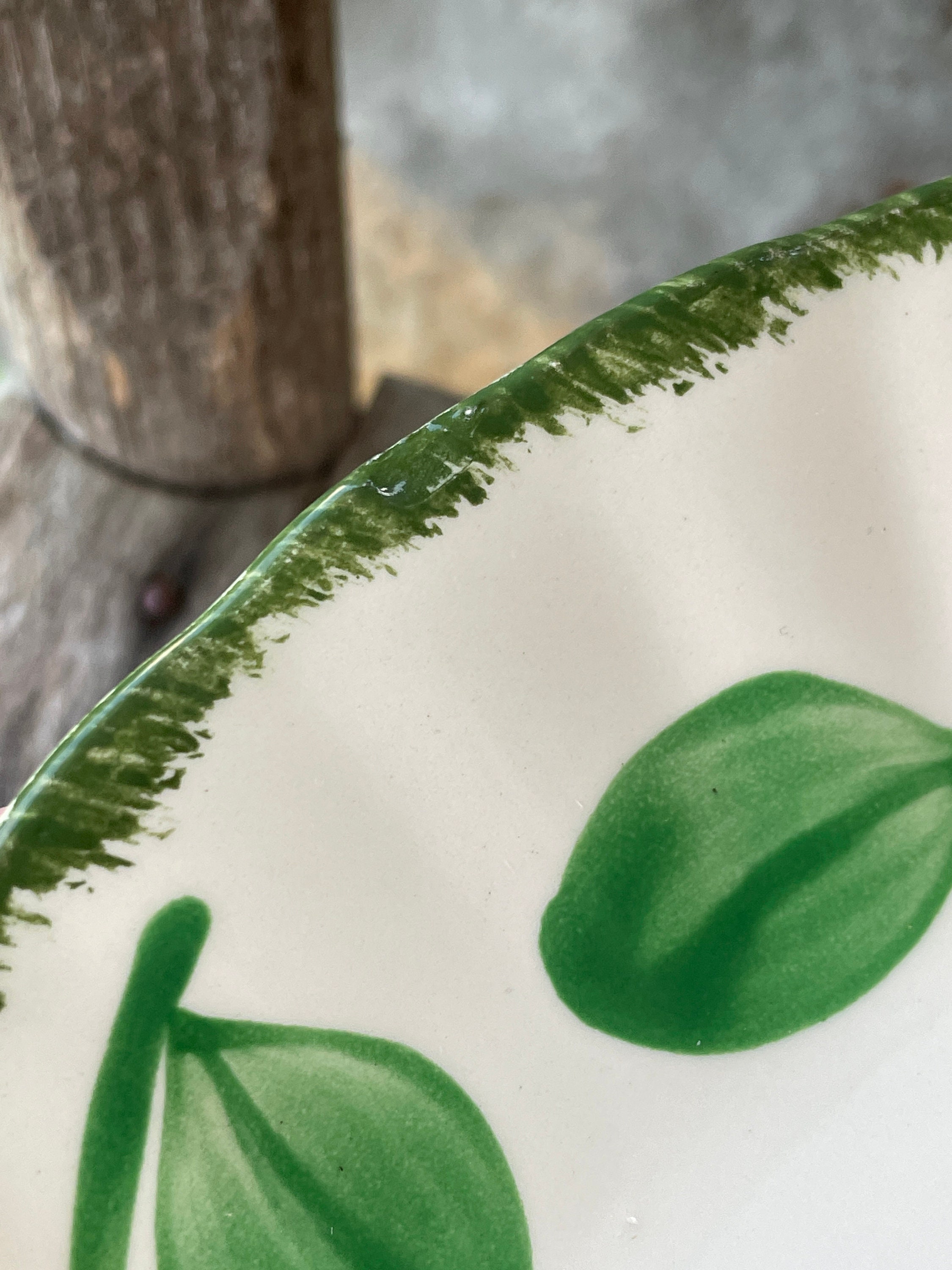 Vintage Blue Ridge Southern Pottery Plate: Ring Pattern Hand-painted ...
