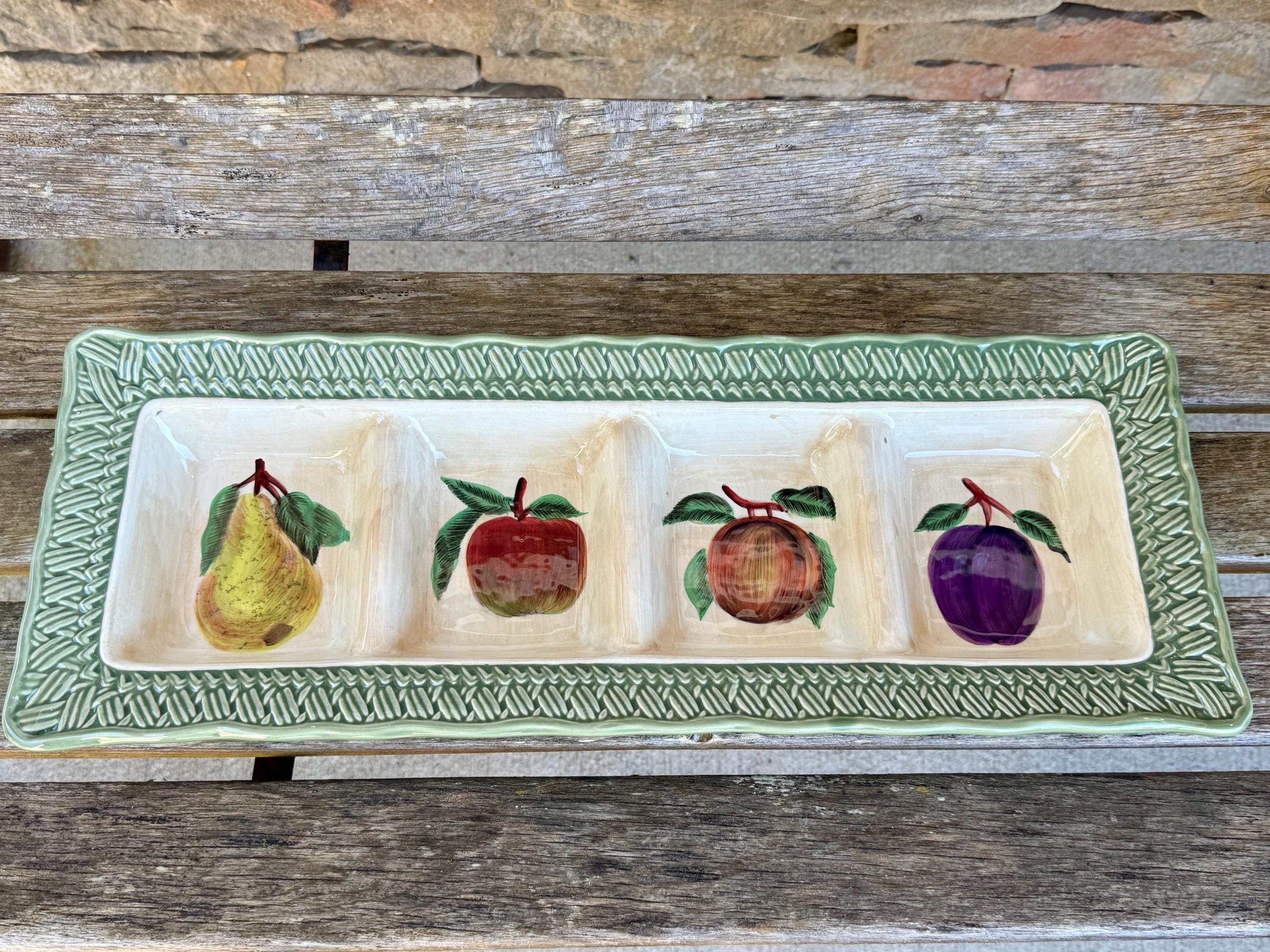 Porcelain Serving Tray Vintage Wicker by Noble Excellence 4