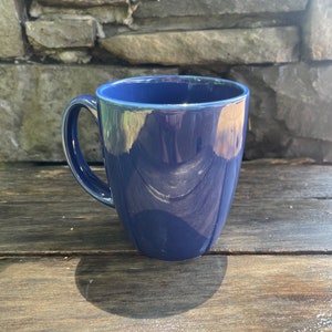 Corelle Cobalt Blue Stoneware Coffee Cups Corning Ware Corelle Blue Mugs Niebieskie kubki Corelle Coffee Cups Zestaw 4 sztuk #B8B PRZECZYTAJ SZCZEGÓŁY