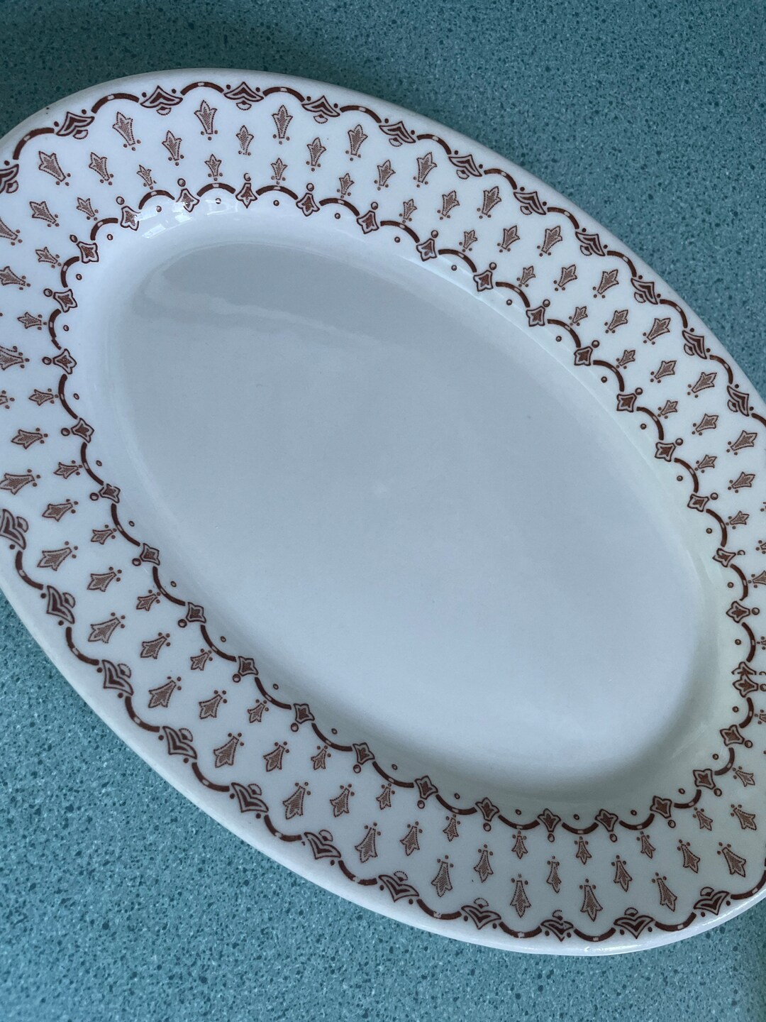Vintage Ivory Lamberton Sterling China Oval Platter Lamberton China Diner Ware Lamberton