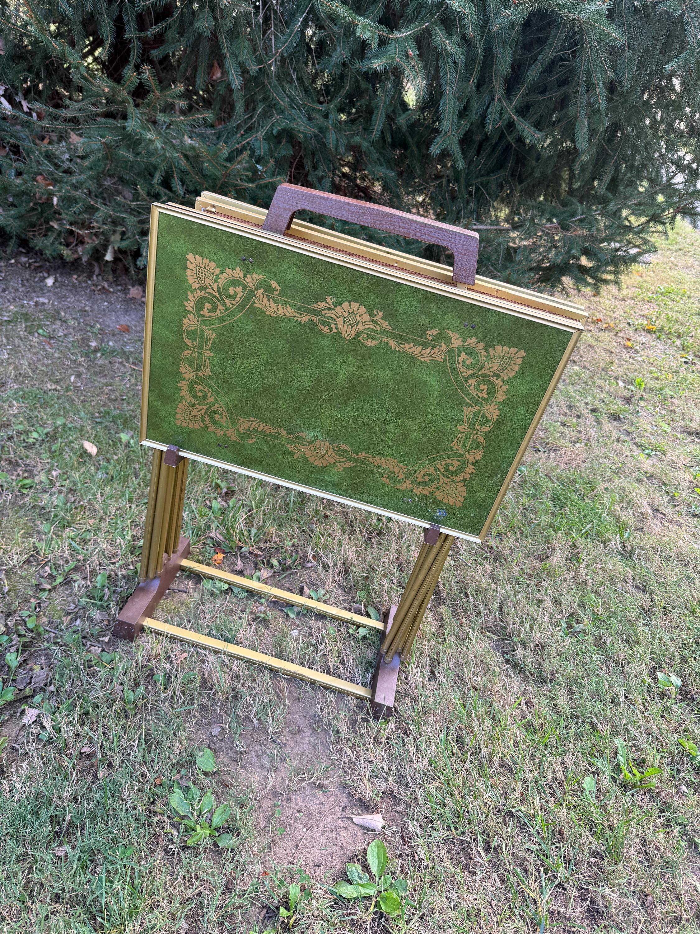 Vintage folding tv tray tables sale