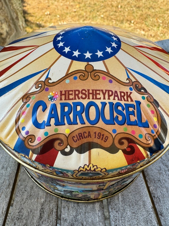Vintage Hershey's Carousel Tin: Hometown Series #13 Collectible