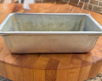 Vintage Mirro Aluminium Kastenform Rechteck Gerollte Seiten Mid Century Backformen