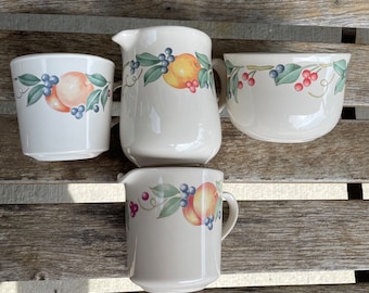 Tazas de café, jarra para crema y azucarero Corning Ware Abundance - Piezas de repuesto