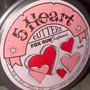 Heart Shaped Cookie Cutters Fox Run Craftsmen Pastry Cutters in Tin Baking Tools Vintage Gift Farmhouse Kitchen Decor T9 READ DETAIL