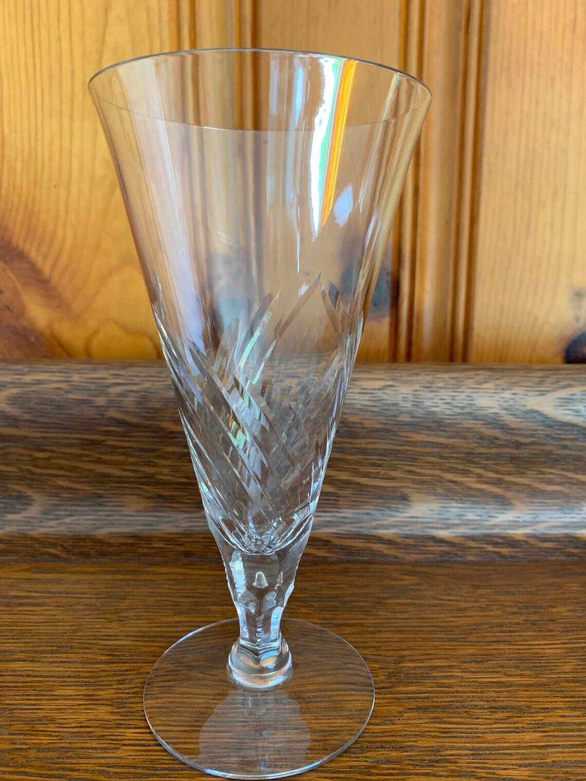 Vintage Crystal Iced Tea Glasses Windblown by Seneca Blown Etsy
