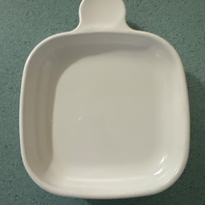 Ensemble de 2 plats à emporter Corning Ware P-185-B 6 pouces carrés blanc français Corning Ware vintage # T23
