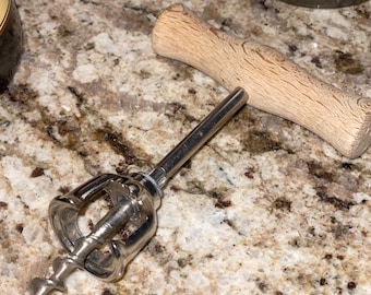 Wooden Handle Cork Screw made in Italy Wooden Pull Cork Popper Vintage Wine Bottle Opener Barware Tool Vintage B6F