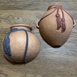 Home Interior Wall Pockets Resin Adobe Mud Look Wall Planter Wall Hanging Southwestern Farmhouse Wall Decor Vintage Planters Set of 2