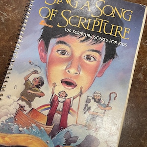 Children’s Song Book Sing a Song of Scripture 1986 Song Book Children’s Hymnal Vintage Religious Books #B5F READ DETAIL