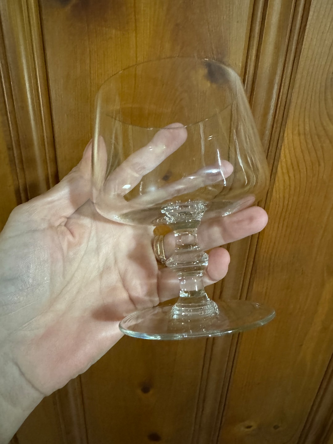 Vintage Crystal Brandy Snifters Romanian Bohemian Crystal Stemware