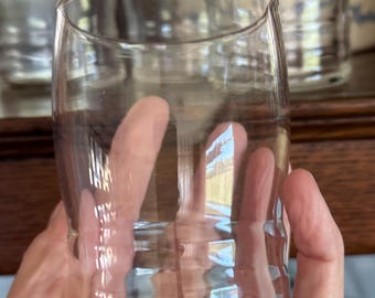 Cafeteria No Nik Glasses Federal Glass Wavy Sides Diner Ware Juice Tumblers Vintage Barware Rocks Glasses Set of 4