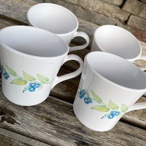 Corning Ware Coffee Cups: My Garden Floral Pattern, Set of 4
